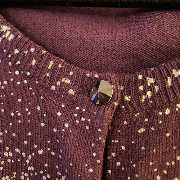 Rue21 Sweaters - CARDIGAN SWEATER  PURPLE W/SILVER SPARKLES -✨ANY 2 FOR $12 -  JEWEL BUTTONS
